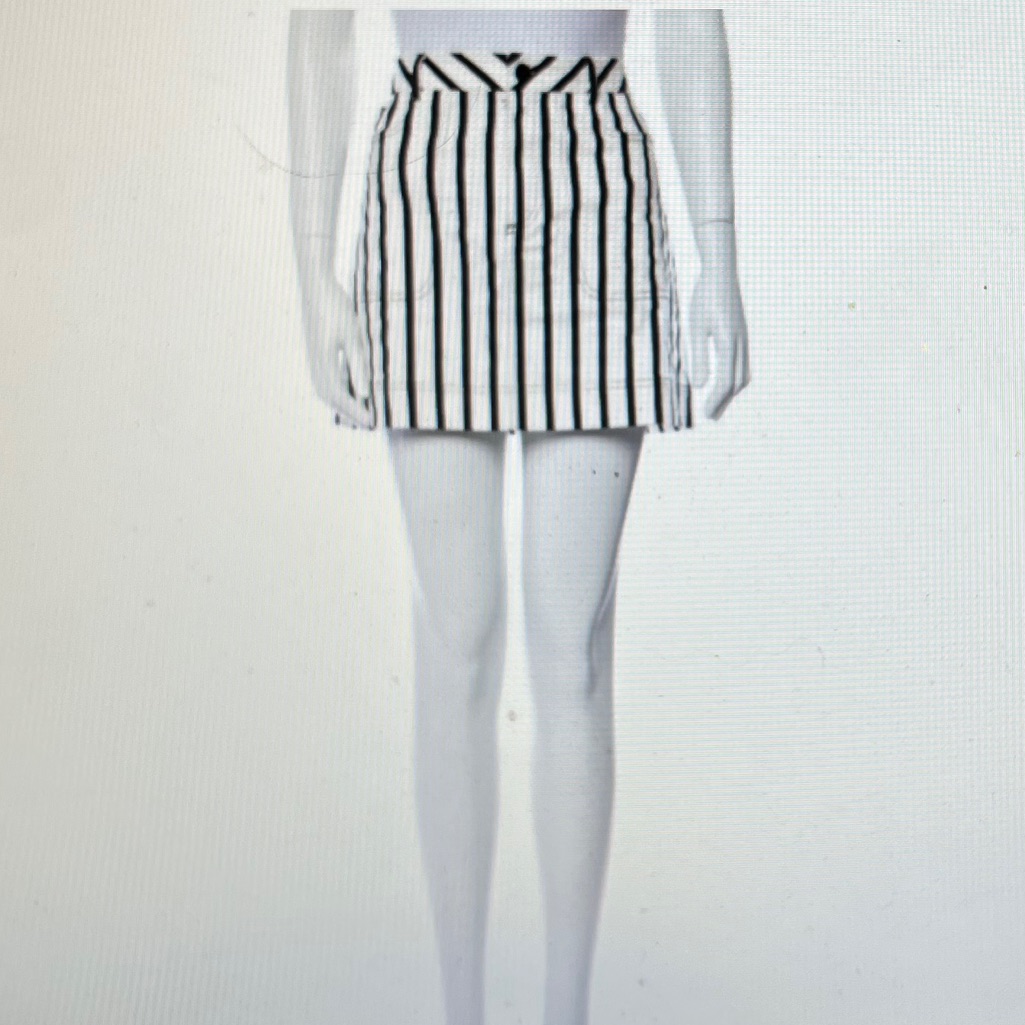 Alice + Olivia Stripped Mini Skirt